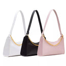Kit 3 Bolsas Femininas Pequenas de Ombro e Mão Modelo Baguete com Corrente