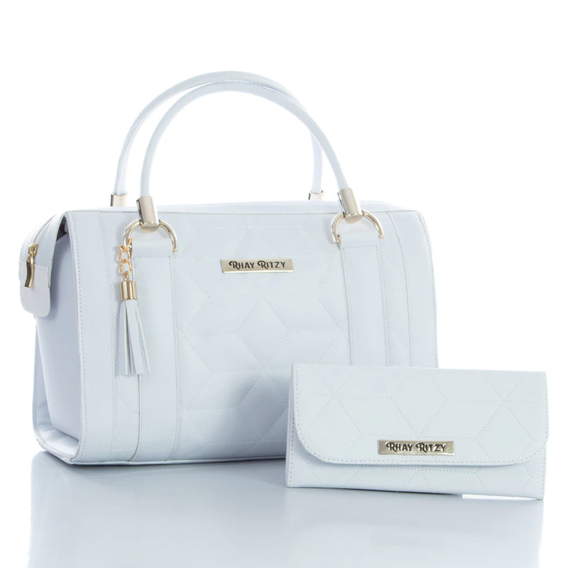 Conjunto Bolsa Baú + Carteira Feminina  Versátil com Alça Transversal e de Mão