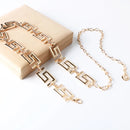 Cinto Feminino de Corrente em Metal Importado nas Cores Dourado e Prata