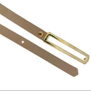 Kit 3 Cintos Femininos Dourados com Fivela Alongada para Vestido, Short e Calça de Alfaiataria