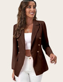 Blazer Feminino Alongado de Alfaiataria Social com Botões – Elegante e Moderno