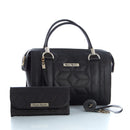 Conjunto Bolsa Baú + Carteira Feminina  Versátil com Alça Transversal e de Mão