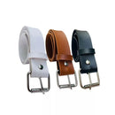 Conjunto com 3 Cintos Femininos Elegantes da Moda com Fivela Prata