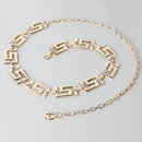 Cinto Feminino de Corrente em Metal Importado nas Cores Dourado e Prata