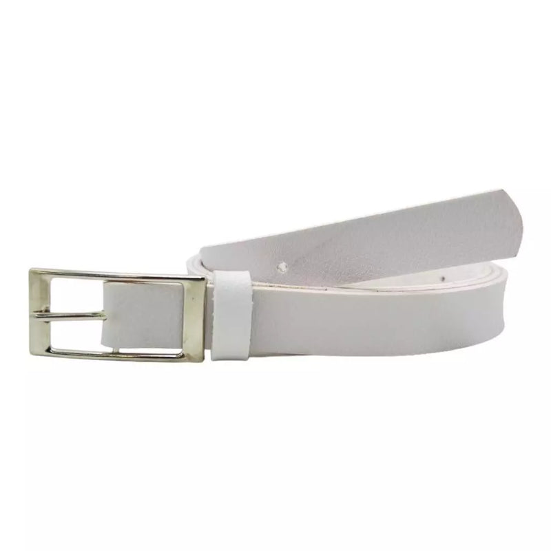 Conjunto com 3 Cintos Femininos Finos 2cm Elegantes para Calça Social Alfaiataria Fivela Prata Plus Size