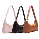 Kit 3 Bolsas Femininas Pequenas de Ombro e Mão Modelo Baguete com Corrente