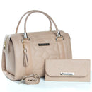 Conjunto Bolsa Baú + Carteira Feminina  Versátil com Alça Transversal e de Mão