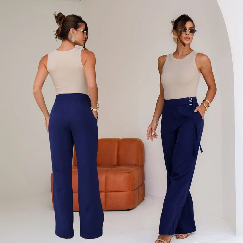 Calça Feminina de Alfaiataria Cintura Alta – Social e Elegante para o Dia a Dia