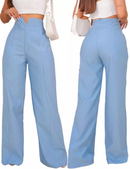 Calça Pantalona Feminina de Alfaiataria com Amarração – Cintura Alta, Tecido Leve e Elegante