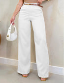 Calça Pantalona Feminina de Alfaiataria com Cinto Fino