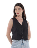 Coletinho Feminino Elegante em Alfaiataria