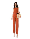 Conjunto Feminino Duna Forrado Blusa + Calça Wide Leg Coleção Nova