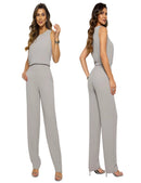 Conjunto Feminino Duna Forrado Blusa + Calça Wide Leg Coleção Nova