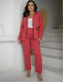 Conjunto Feminino de Alfaiataria – Blazer e Calça Social Casual para Trabalho