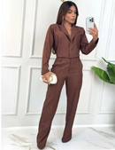 Conjunto Social Feminino – Blazer e Calça em Alfaiataria Sofisticada