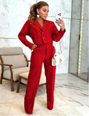 Conjunto Social Feminino – Blazer e Calça em Alfaiataria Sofisticada