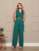 Conjunto Social Feminino com Colete e Calça Longa