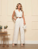 Conjunto Social Feminino com Colete e Calça Longa