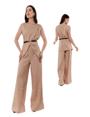 Conjunto de Alfaiataria Feminino com Colete Max Preto e Calça Pantalona Elegante