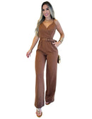 Macacão Feminino Longo Social Pantalona de Alfaiataria Premium