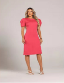 Vestido Feminino Alfaiataria Luxo – Modelo Midi Tubinho