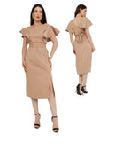 Vestido Longo Feminino de Festa com Cinto – Estilo Social Elegante