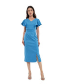 Vestido Longo Feminino de Festa com Cinto – Estilo Social Elegante