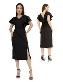 Vestido Longo Feminino de Festa com Cinto – Estilo Social Elegante