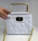 Bolsa Feminina Pequena Tiracolo Paris Elegante para Festas, Casamentos e Baladas com Alça de Corrente