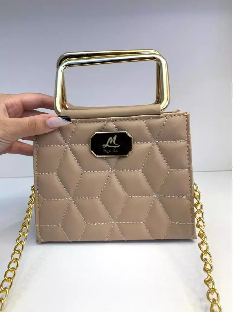 Bolsa Feminina Pequena Tiracolo Paris Elegante para Festas, Casamentos e Baladas com Alça de Corrente